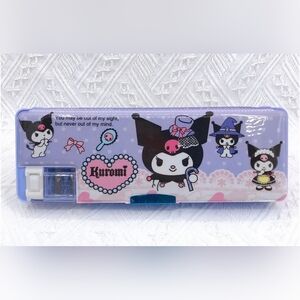 Sanrio Kuromi Multifunctional Pencil / Pen 2 Way Case Puffy Vinyl,PVC,ABS Resin